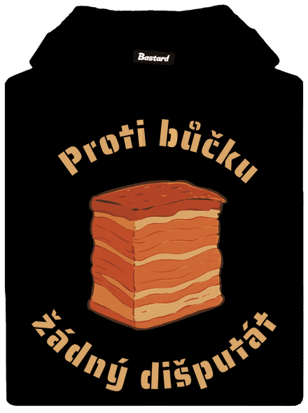 Proti bůčku žádný dišputát dámská mikina klokanka Black