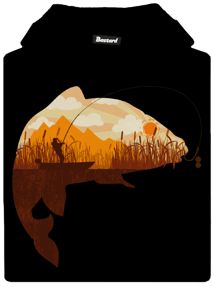 Kapitální úlovek dětská mikina klokanka Black