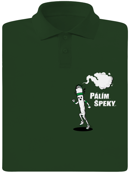 Pálím špeky pánská polokošile Bottle Green Mal