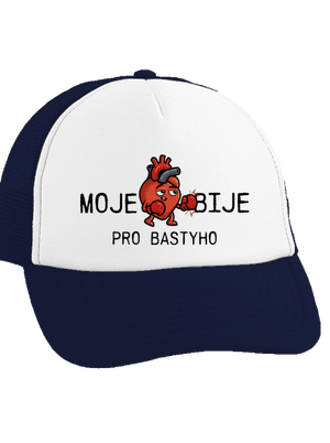 Moje srdce bije kšiltovka truckerka French Navy cap