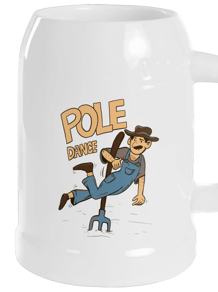 Pole Dance půllitr White