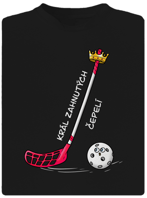 Král zahnutých čepelí - florbal pánské sportovní tričko Black