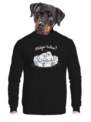 Miluju tulení unisex mikina bez kapuce Black