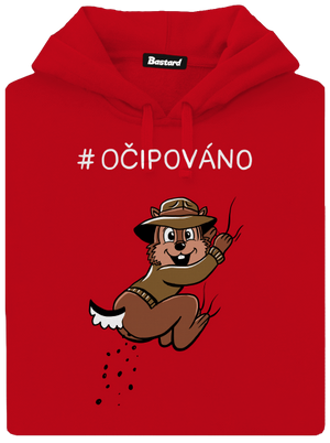 Očipováno pánská mikina klokanka Red
