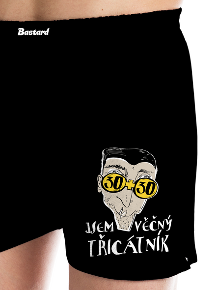 Věčný třicátník pánské trenky Black
