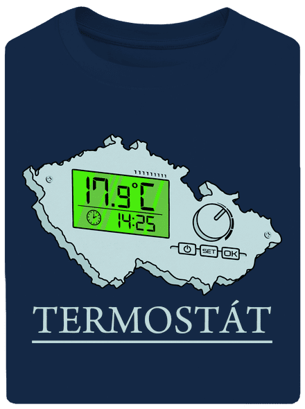 Termostát unisex tričko oversized Midnight Blue
