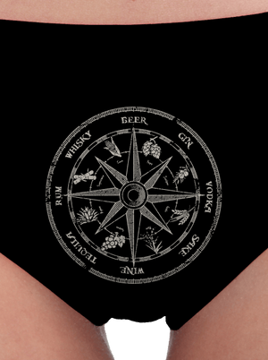 Alkoholický kompas dámské kalhotky Black
