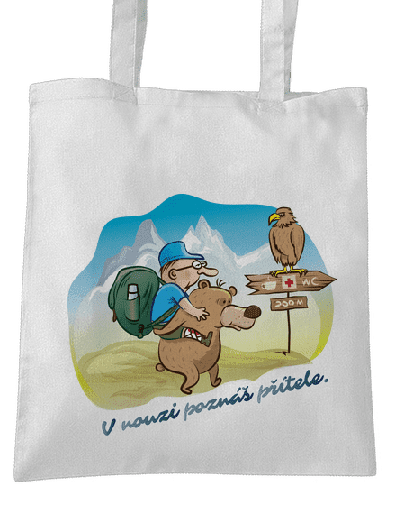 Přítel v nouzi taška White