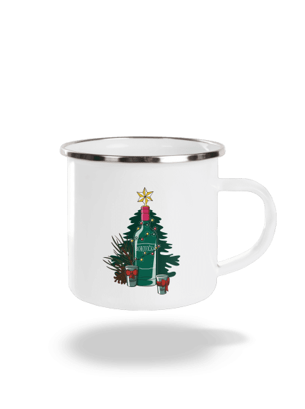 Vánoční borovička plecháček White