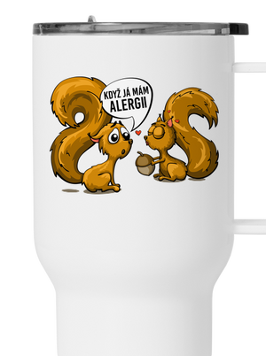 Alergická veverka termohrnek White
