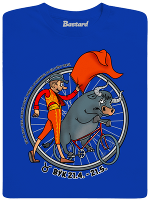 Cyklistický horoskop: Býk pánské dlouhý rukáv Royal Blue