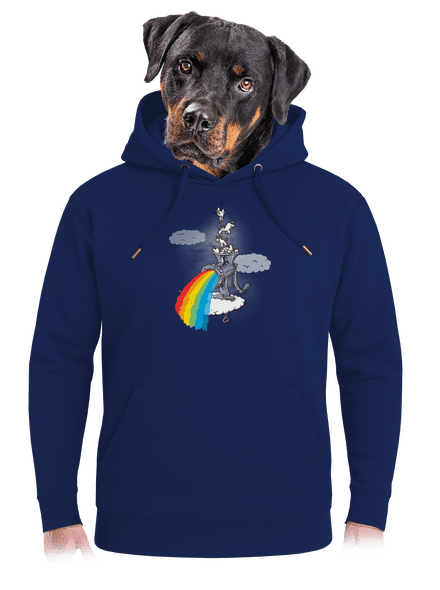 Jak vzniká duha unisex mikina premium Navy