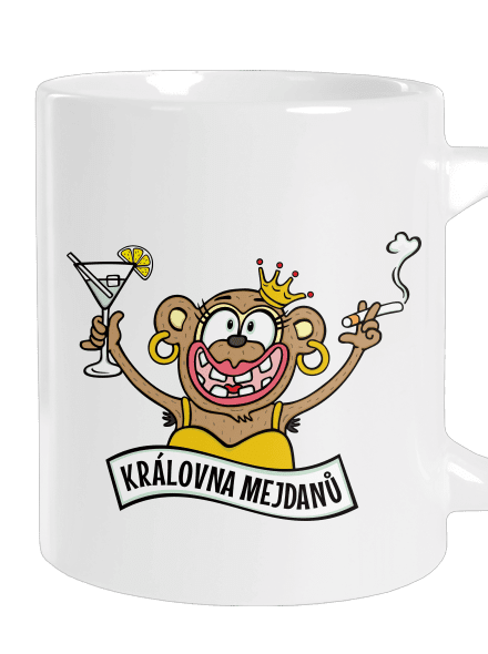 Královna mejdanů velký hrnek White