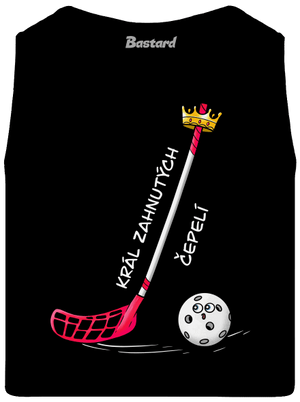 Král zahnutých čepelí - florbal pánské tílko Black