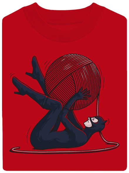 Catwoman unisex mikina bez kapuce Red