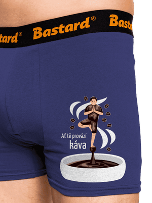Káva provází boxerky Blue Navy