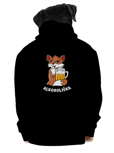 Pivní Alkoholiška pánská mikina na zip Black