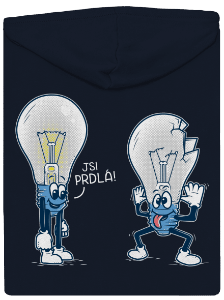 Prdlá dámská mikina na zip Navy Mal