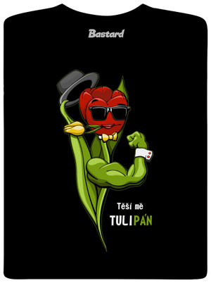 Sněženka a Tulipán pánské tričko Black