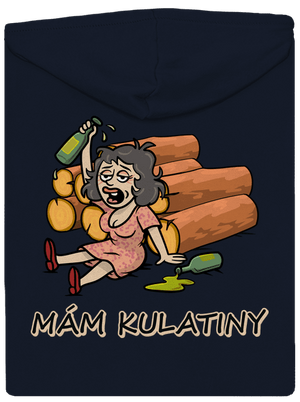 Mám kulatiny dámská mikina na zip Navy Mal