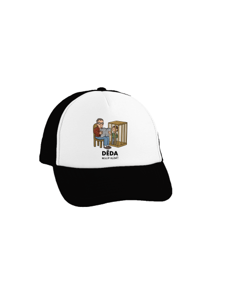 Děda hlídá kšiltovka truckerka Black cap