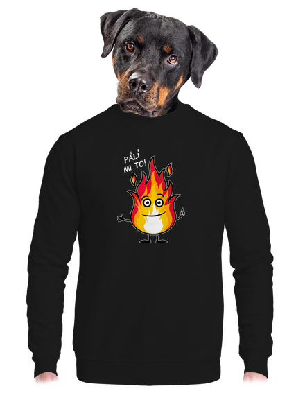 Pálí mi to unisex mikina bez kapuce Black