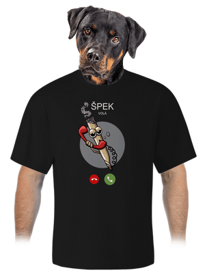 Špek volá unisex tričko oversized Black
