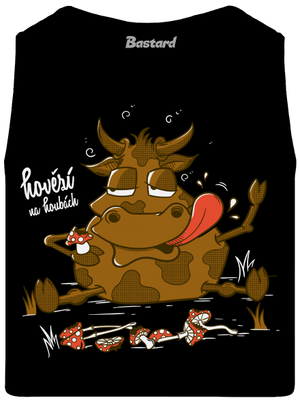 Hovězí na houbách pánské tílko Black