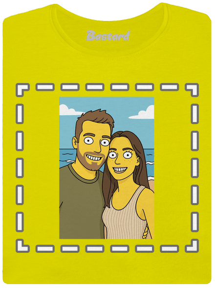 Simpsonovi z vlastní fotky dámské tričko premium Lemon