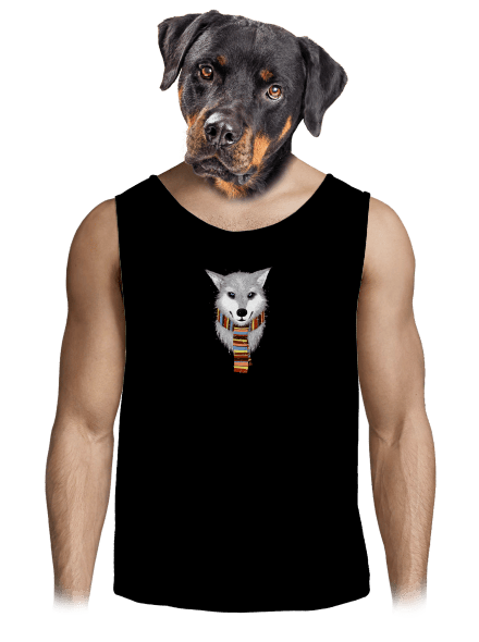 Sněžný vlk pánské tílko Black