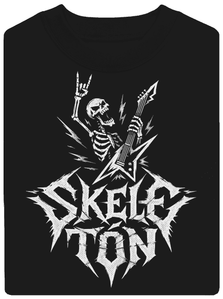 Skeletón unisex mikina bez kapuce Black