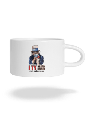 Nasaď roušku hrnek makronka White