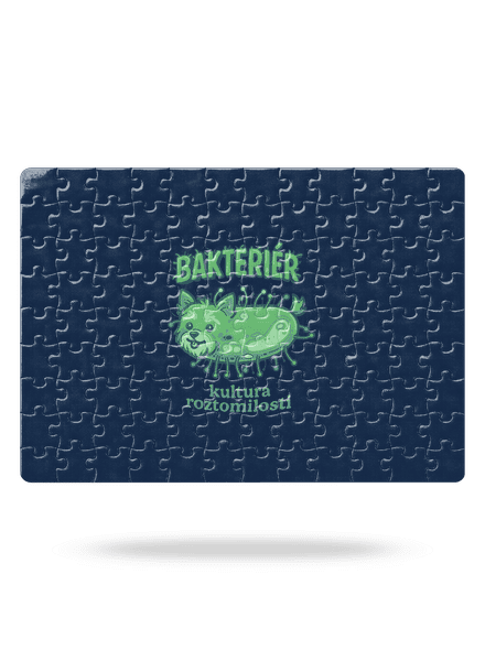 Bakteriér puzzle White