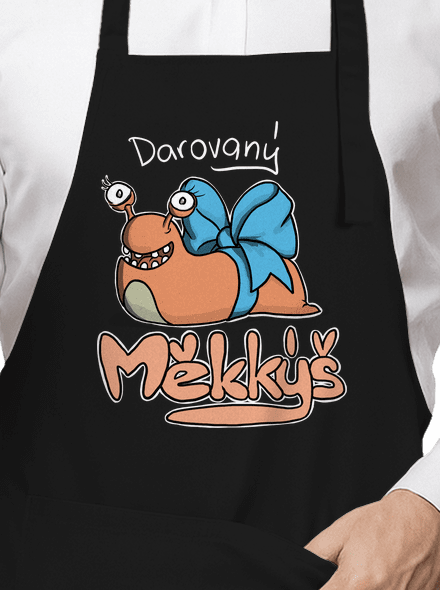Darovaný měkkýš zástěra Black