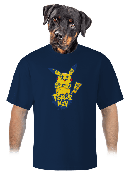 Pokérmon unisex tričko oversized Midnight Blue