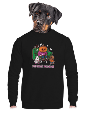 Tady straší každý den unisex mikina bez kapuce Black