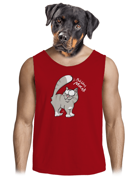 Macek a Micina pánské tílko Red