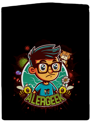 Alergeek pánská mikina na zip Black