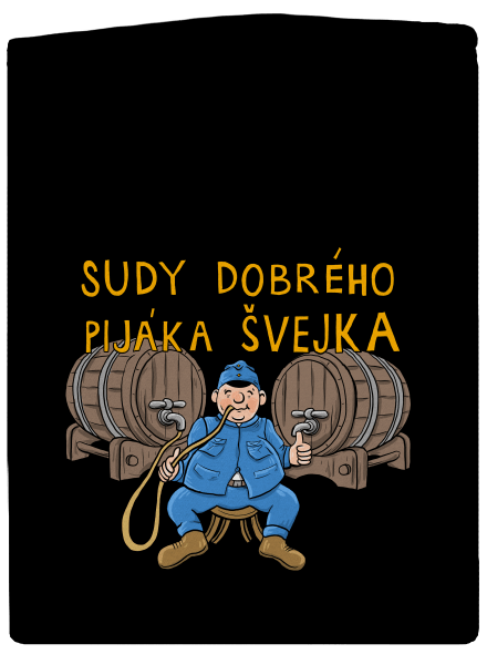 Sudy dobrého pijáka Švejka pánská mikina na zip Black