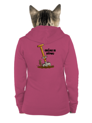 Občas si rýpnu dámská mikina na zip Magenta