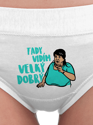 Velký dobrý dámské kalhotky White