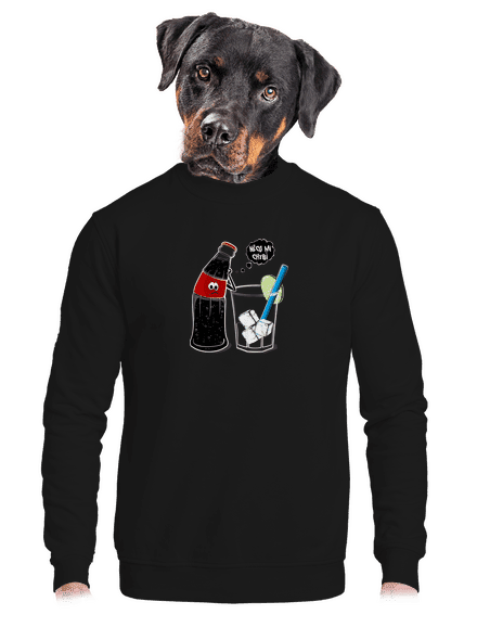 Rum a Cola unisex mikina bez kapuce Black