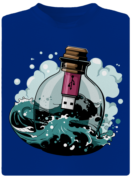 USB vzkaz v láhvi pánské sportovní tričko Royal Blue Mal