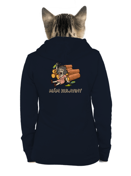 Mám kulatiny dámská mikina na zip Navy Mal