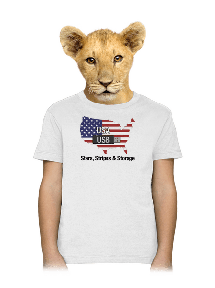 USA a USB dětské tričko White