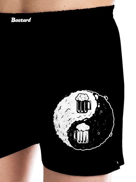 Jin Jang pivo pánské trenky Black