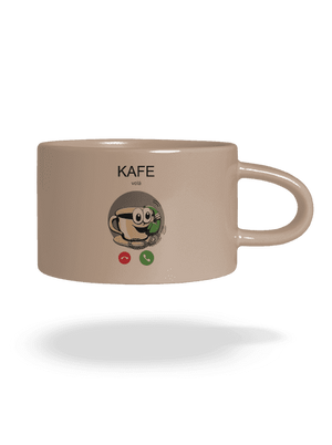 Kafe volá hrnek makronka Brown Macaron