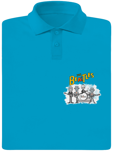 AI Beatles pánská polokošile Blue Atol