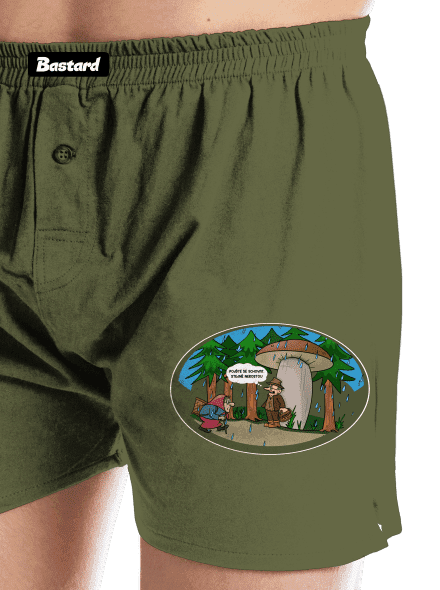 Babička a houbař pánské trenky Khaki