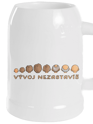 Vývoj nezastavíš půllitr White